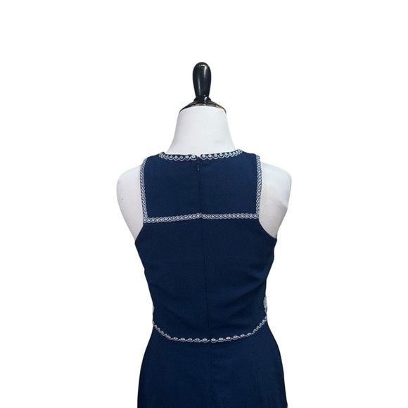 J.O.A Los Angeles Women's Small Mini Sheath Dress Embroidery Boho Scalloped Hem - Picture 10 of 11